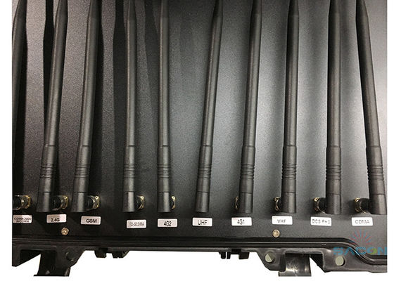 55W Jammer Portatile ad Alta Potenza con 11 Canali e Batteria Integrata per Blocco Segnale Sicuro