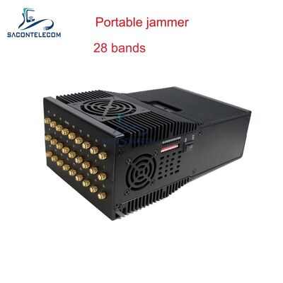 Jammer di segnale portatile a 28 canali da 28 W con 27 antenne per il blocco del segnale wireless a banda completa