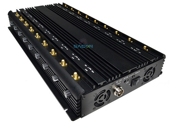 18 Antenne 42W Alta Potenza Jammer Segnale Cellulare con Raggio di Jamming 40m