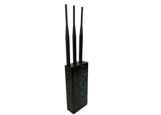 Jammer di segnale portatile da 10W ad alta potenza con batteria da 8000mAh e antenna omnidirezionale per il blocco remoto dell'auto