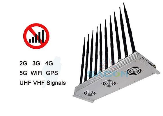 Disturbatore di segnale 5G da interno con 10 antenne e raggio d'azione di 30m per funzionamento continuo 24 ore su 24