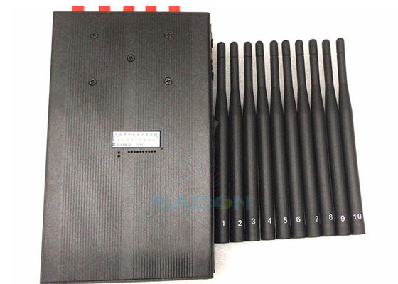 Bloccante di interferenza del segnale 5G portatile con 10 antenne 15m Range e batteria da 8000mAh