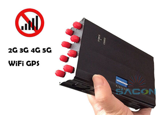 8 antenne 20m Range 4W Output Power Signal Jammer Bloccante del telefono cellulare Bloccante del WiFi