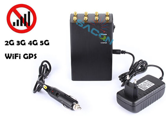 8 canali Alta potenza 2W Portable Signal Jammer Handheld Anti Tracking per 3G 4G GPS WiFi