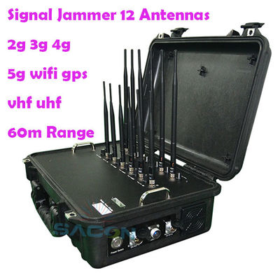 56W 12 Antenne 868MHz 5G Signal Jammer Blocker per il blocco multifrequenza