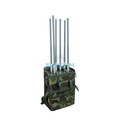6 antenne 75W 100m Range Manpack Jammer del segnale telefonico con batteria integrata