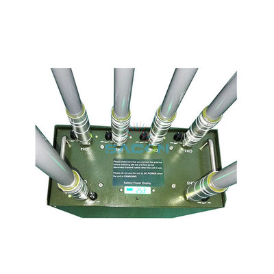 6 antenne 75W 100m Range Manpack Jammer del segnale telefonico con batteria integrata