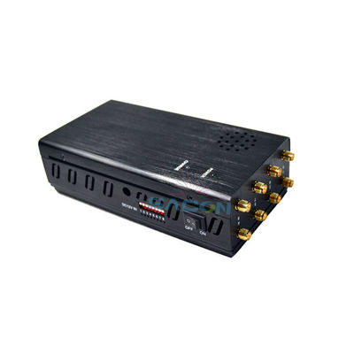 Portable 8 Bands Mobile Signal Jammer con batteria da 8000mAh e Dip Switch regolabile per 2G 3G 4G GPS WiFi Blocking