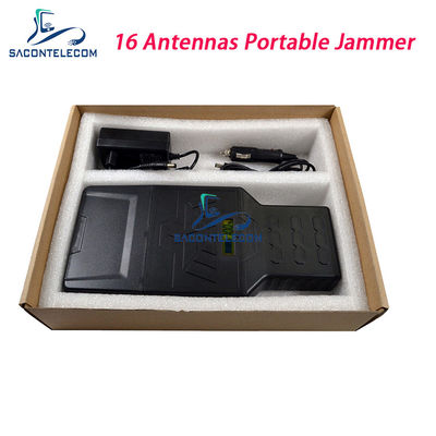 Portable 16 Channels 12W Power Signal Jammer e GPS Blocker per WiFi 2.4G 5.8G Frequenze