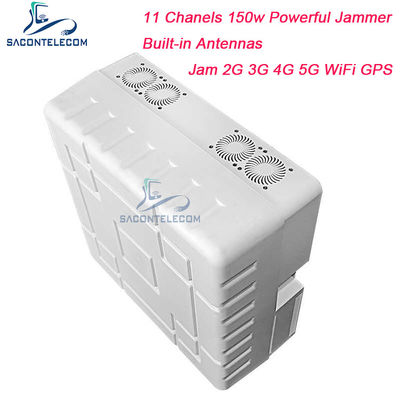 150W Potenza Cellulare Segnale Jammer con 11 Canali per 50m Range Blocco 2G 3G 4G 5G WiFi GPS