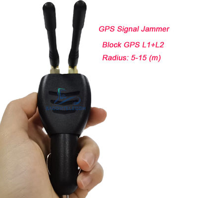 Mini Jammer GPS ISO9001 con antenna omnidirezionale a 15m di distanza, leggero, per accendisigari auto 12V-24 DC