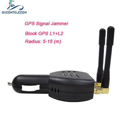 Mini Jammer GPS ISO9001 con antenna omnidirezionale a 15m di distanza, leggero, per accendisigari auto 12V-24 DC