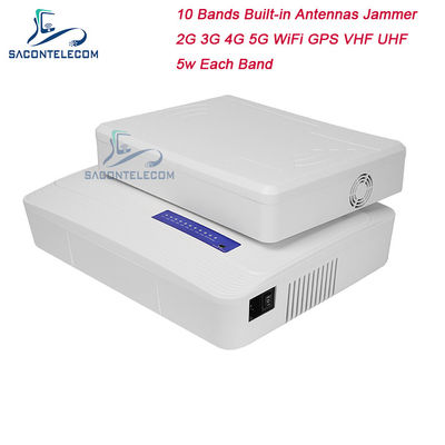 50W Jammer di Segnale per Cellulare ad Alta Potenza Blocca 2G 3G 4G 5G GPS WiFi con Raggio di Blocco 20-60m