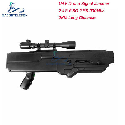 4 Bande Jammer per Droni con Batteria da 5000mAh e Portata di 2KM per Bloccare Segnali UAV