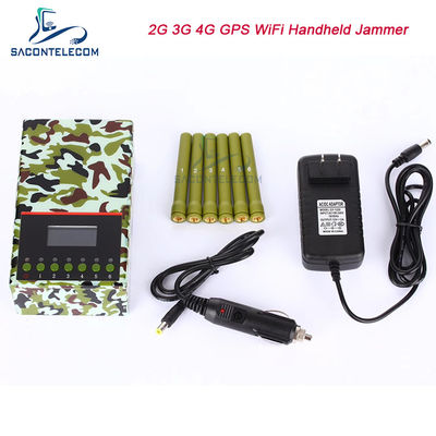 3w 6 canali 20m  Signal Jammer 2G 3G 4G GPS WiFi 4000mAH