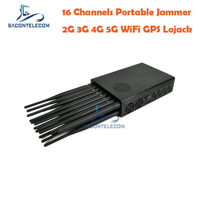 16W Potenza in Uscita Batteria 12000mAh Jammer Segnale Portata 20m Blocco Telefono Cellulare Jammer GPS