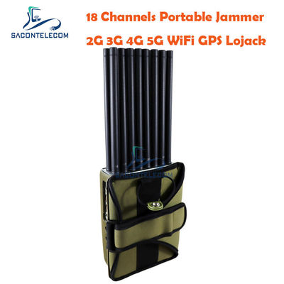 18 bande portabile jammer di segnale con batteria da 12000mAh per bloccare la comunicazione sicura