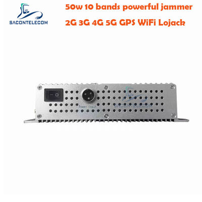 50W High Power Desktop Signal Jammer con 10 antenne e 2 ventilatori di raffreddamento per GSM DCS 3G 4G 5G