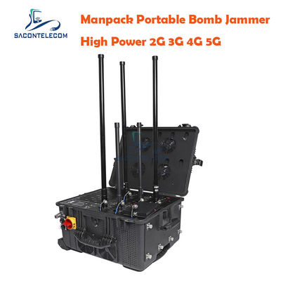 75W Potenza di Uscita Raggio di Jamming 120m Alimentazione DC24V Jammer RF Manpack IED per Forze di Sicurezza