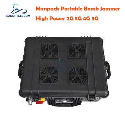 75W Potenza di Uscita Raggio di Jamming 120m Alimentazione DC24V Jammer RF Manpack IED per Forze di Sicurezza