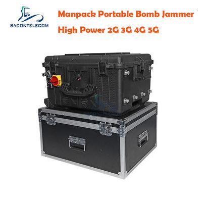 75W Potenza di Uscita Raggio di Jamming 120m Alimentazione DC24V Jammer RF Manpack IED per Forze di Sicurezza