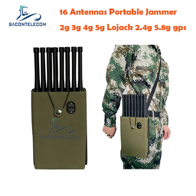 16 Antenne 16W 4G LTE 5G Lojack Jammer Portatile di Segnale con Portata 30m e Design Portatile