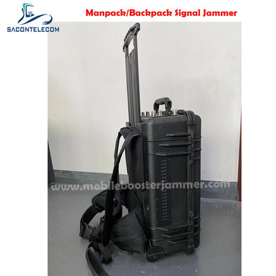 120W Alta Potenza 6 Canali Manpack Jammer con Pellican Case per 2G 3G 4G 5G VHF UHF GPS WiFi Blocco