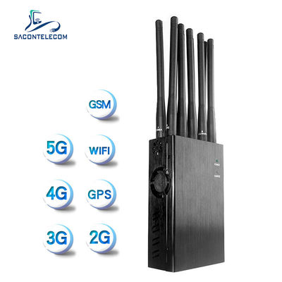 10W Potenza Raggio 20m 10 Canali Jammer Portatile Blocker di Segnale per WiFi GPS 2G 3G 4G 5G