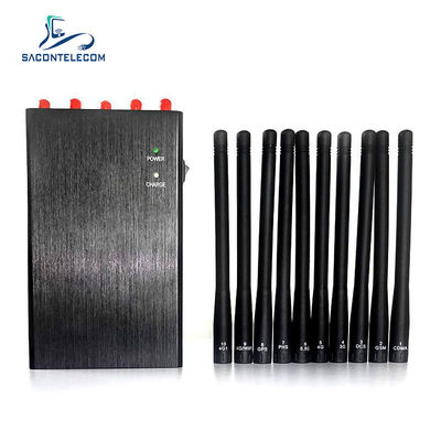 10W Potenza Raggio 20m 10 Canali Jammer Portatile Blocker di Segnale per WiFi GPS 2G 3G 4G 5G