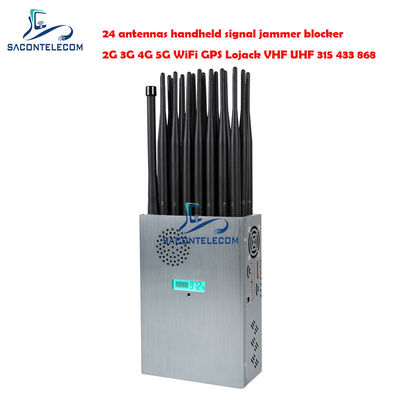 24 Antenne 24W Potenza di Uscita Raggio 20m Jammer Portatile Jammer Portatile per Tutti i Segnali