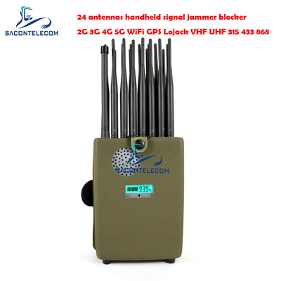 Europa Tipo Wi-Fi segnale jammer 24w 24 canali Per 2G 3G 4G 5G LTE GPS Locker 173mhz