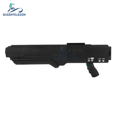 Distanza portatile di 1,2 KM UAV Jammer con 4 bande di frequenza Anti-Drone Gun Signal Blocker