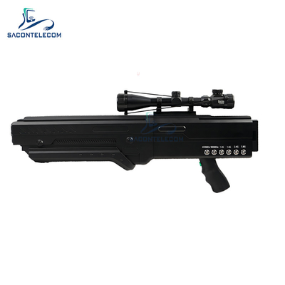 6 bande 120w di cannone anti UAV drone signal jammer, 1 km portabile drone jammer
