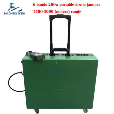 Tipo rimorchio Drone Signal Jammer 200w Alta potenza 3km Distanza per DJI