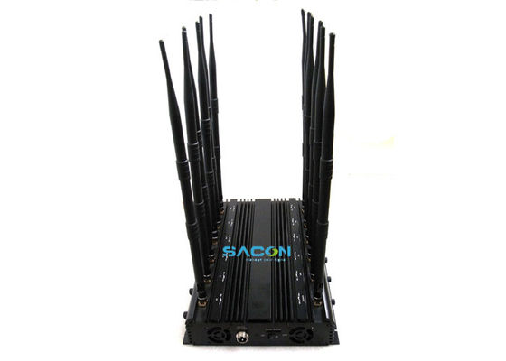 12 bande di gamma Walkie Talkie Signal Jammer 135MHz - 5800MHz Con 5% - 95% di umidità