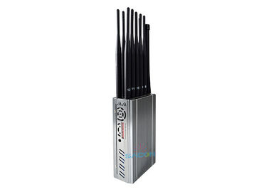 Blocchetto portatile 2G 3G 4G GPS L1 L2 L5 8.4W dell'emittente di disturbo del segnale del telefono cellulare di 12 canali