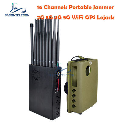 12000mAh 16w Bloccante segnale del telefono cellulare 20m Wi-Fi GPS Jammer 2G 3G 4G 5G