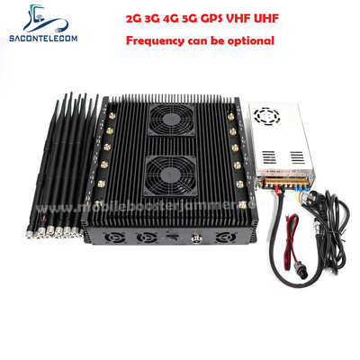 315mhz 433mhz Lora Cell Phone Signal Jammer 12 lega 90w il VHF LOJACK
